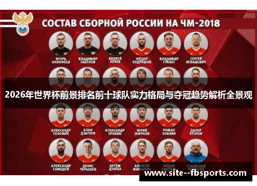 2026年世界杯前景排名前十球队实力格局与夺冠趋势解析全景观